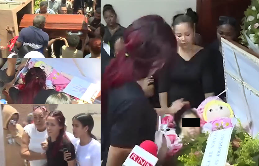 Sepultan restos de la niña Kylie Naomi ultimada durante un asalto