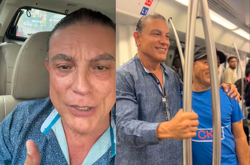Actor Osvaldo Ríos se da un ‘baño de pueblo’ en RD