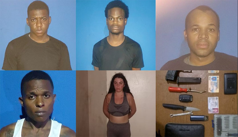 Detienen a tres dominicanos, un haitiano y una venezolana por asaltar un hotel en Pedernales