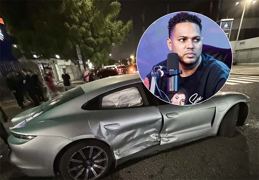Santiago Matías sufre accidente automovilístico