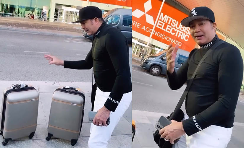 Frank Reyes confunde maleta con la de otro pasajero