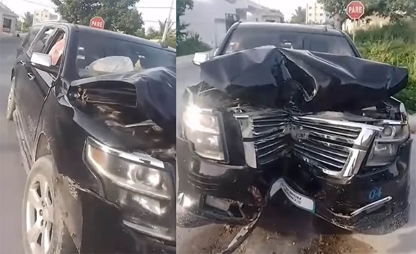 Mecánico choca y destroza una Suburban 2023