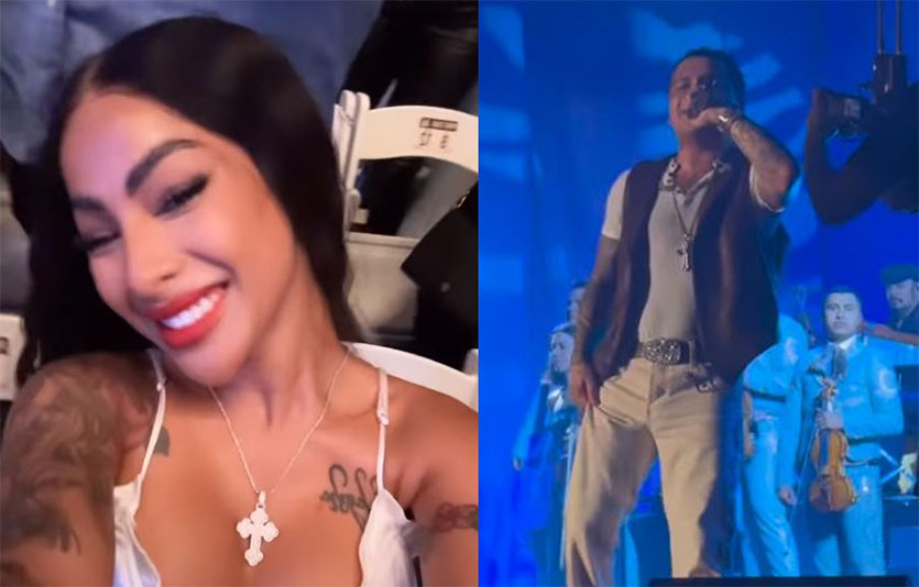 Yailin asiste a concierto de Christian Nodal y se hace notar