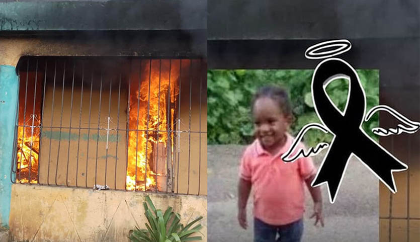 Niños de dos años muere en un incendio en Villa Altagracia