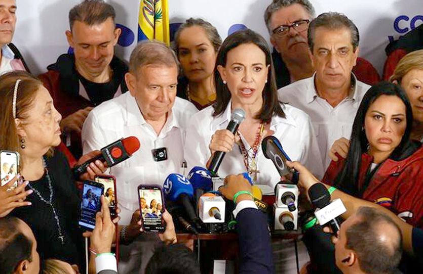 María Corina dice que el "nuevo presidente electo" es Edmundo González pese al anuncio del CNE