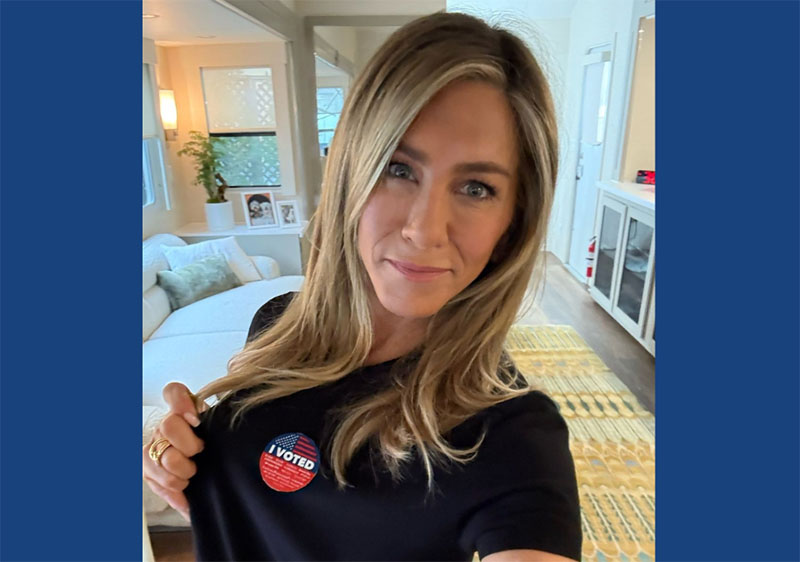 Jennifer Aniston anuncia su voto por Kamala Harris "por la cordura y la decencia humana"