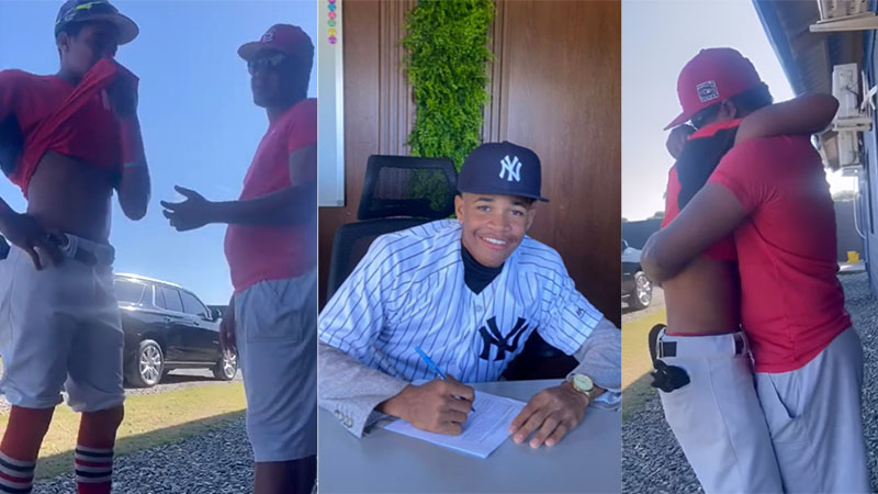 Yankees firman a joven y realizan conmovedora broma