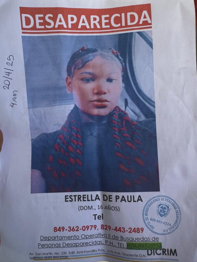 Madre denuncia desaparición de su hija de 16 años