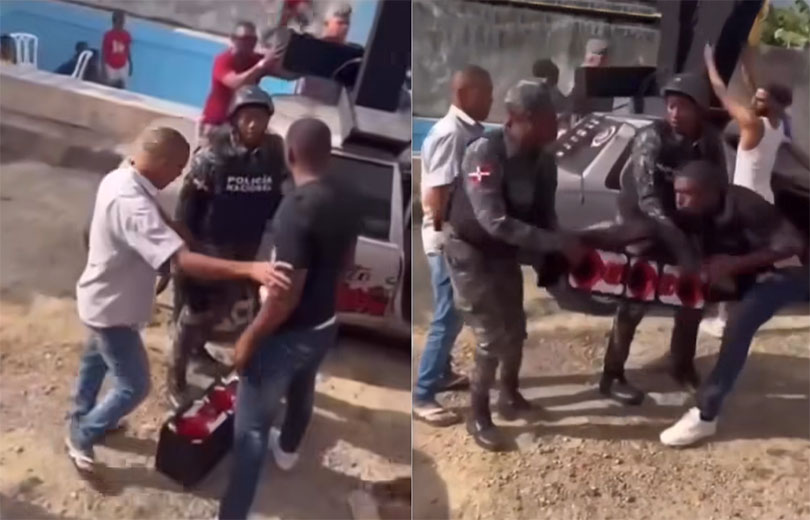 Civiles se enfrentan a la policía durante decomiso de bocina