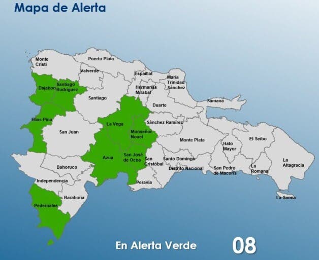 COE mantiene alerta verde en 8 provincias por fuertes lluvias y tormentas eléctricas: ¿cuáles son?