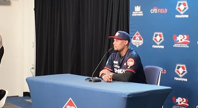Carlos Gómez calienta el ambiente antes del juego