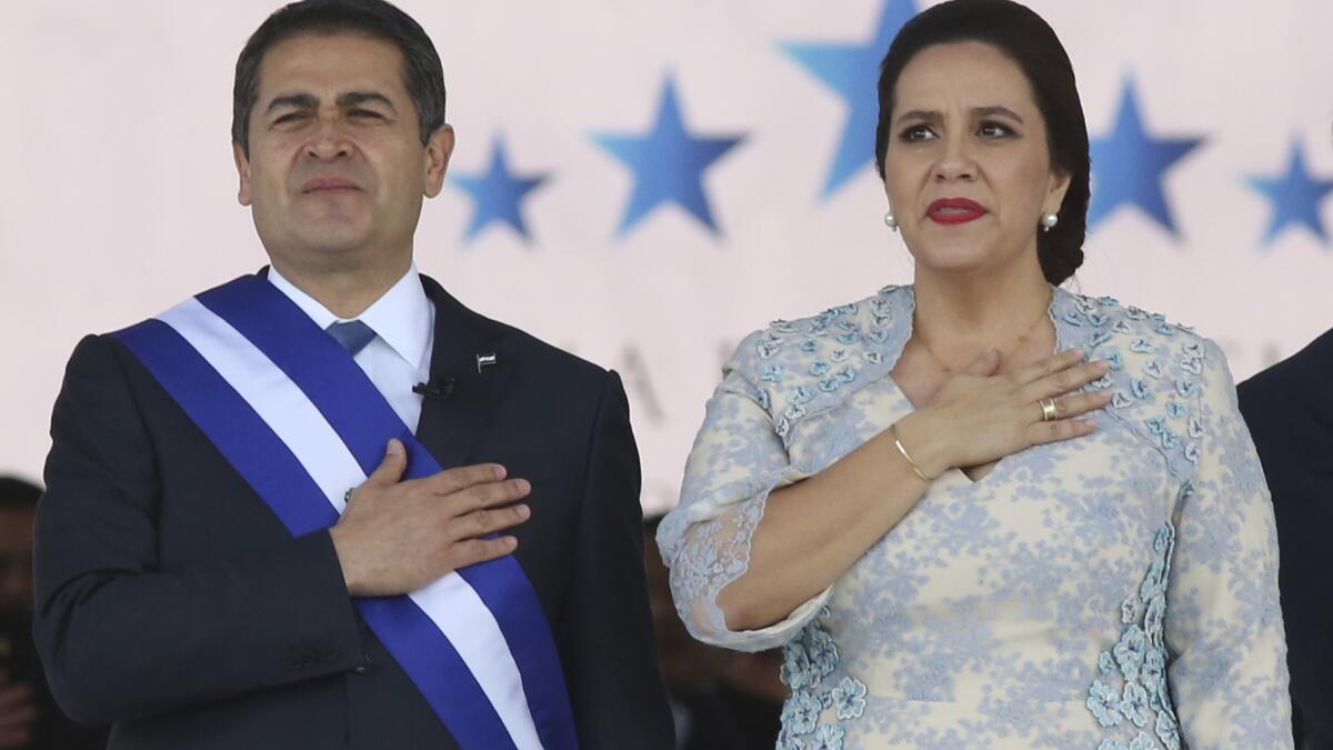 Esposa de expresidente hondureño agradece a Trump