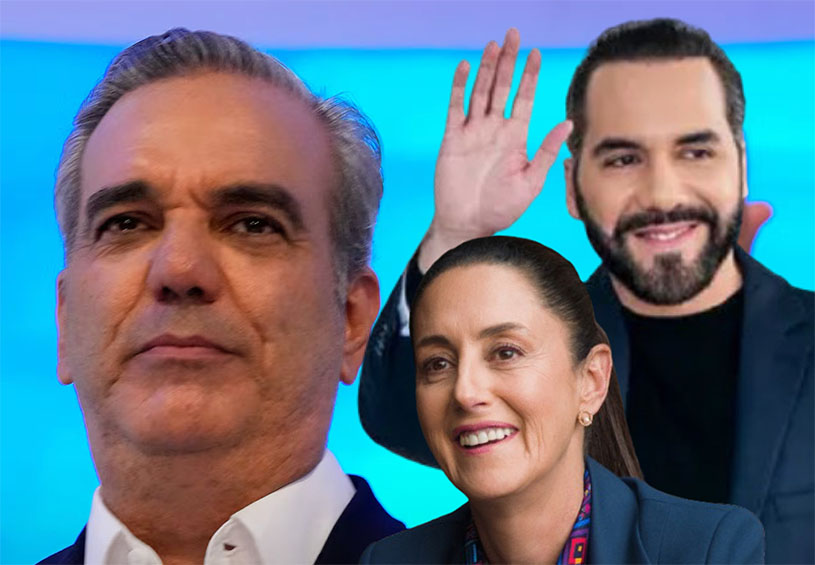 Bukele, Sheinbaum y Abinader encabezan ranking de presidentes latinoamericanos mejor valorados