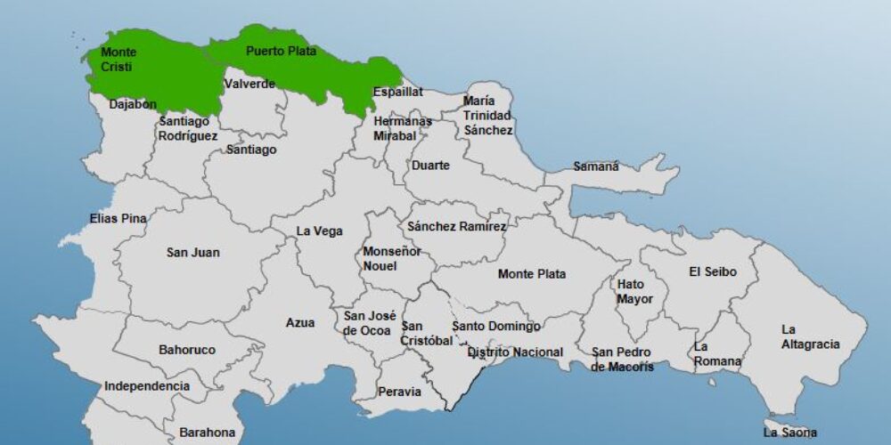 COE emite alerta verde para Montecristi y Puerto Plata