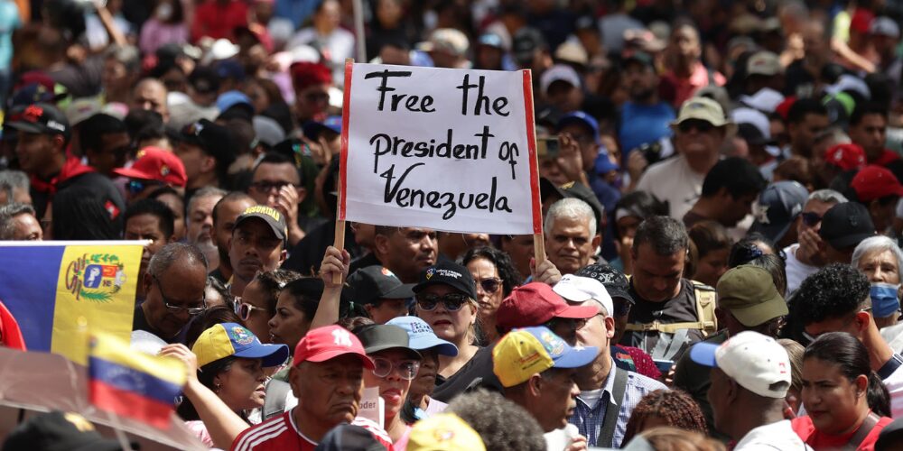 Chavistas exigen en Caracas la libertad de Maduro