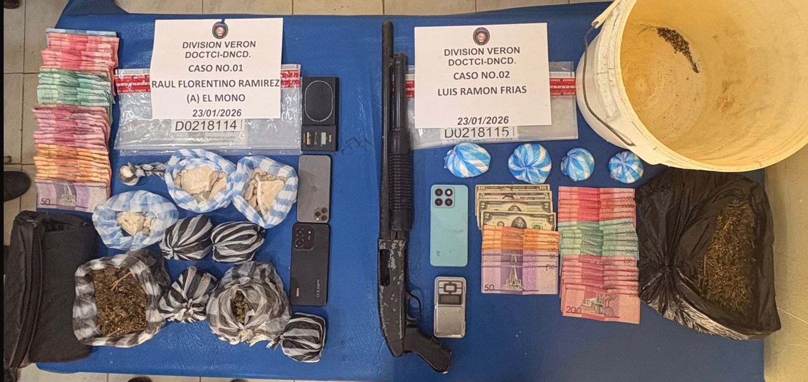 capturan a dos hombres con más de 2, 700 gramos de cocaína, marihuana y crack