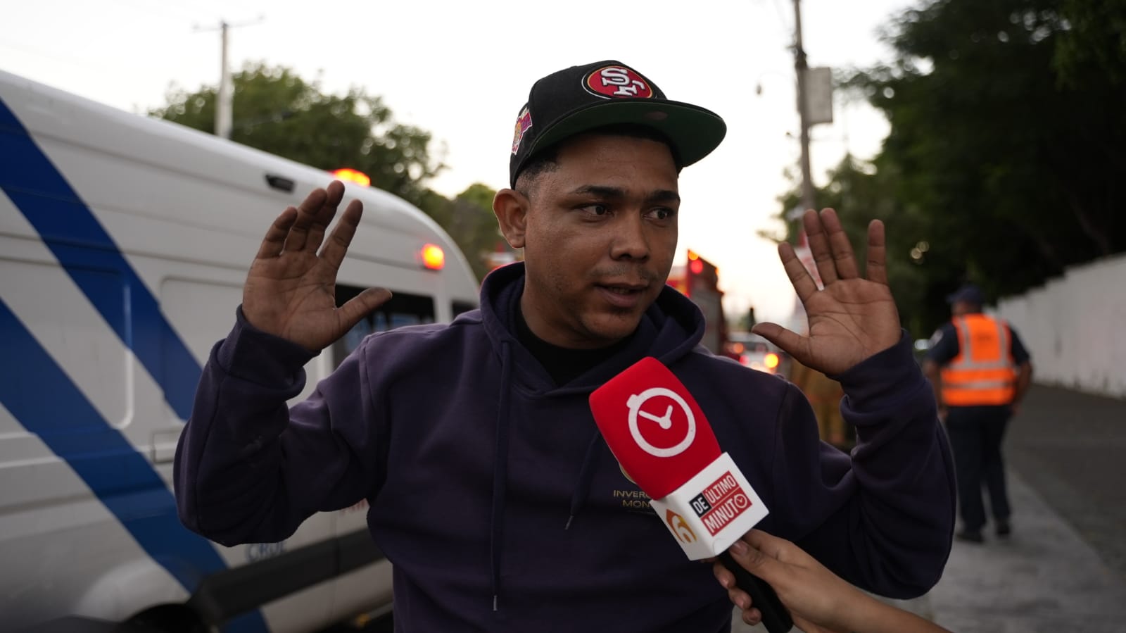 Conductor agradece a Dios tras sobrevivir a incendio