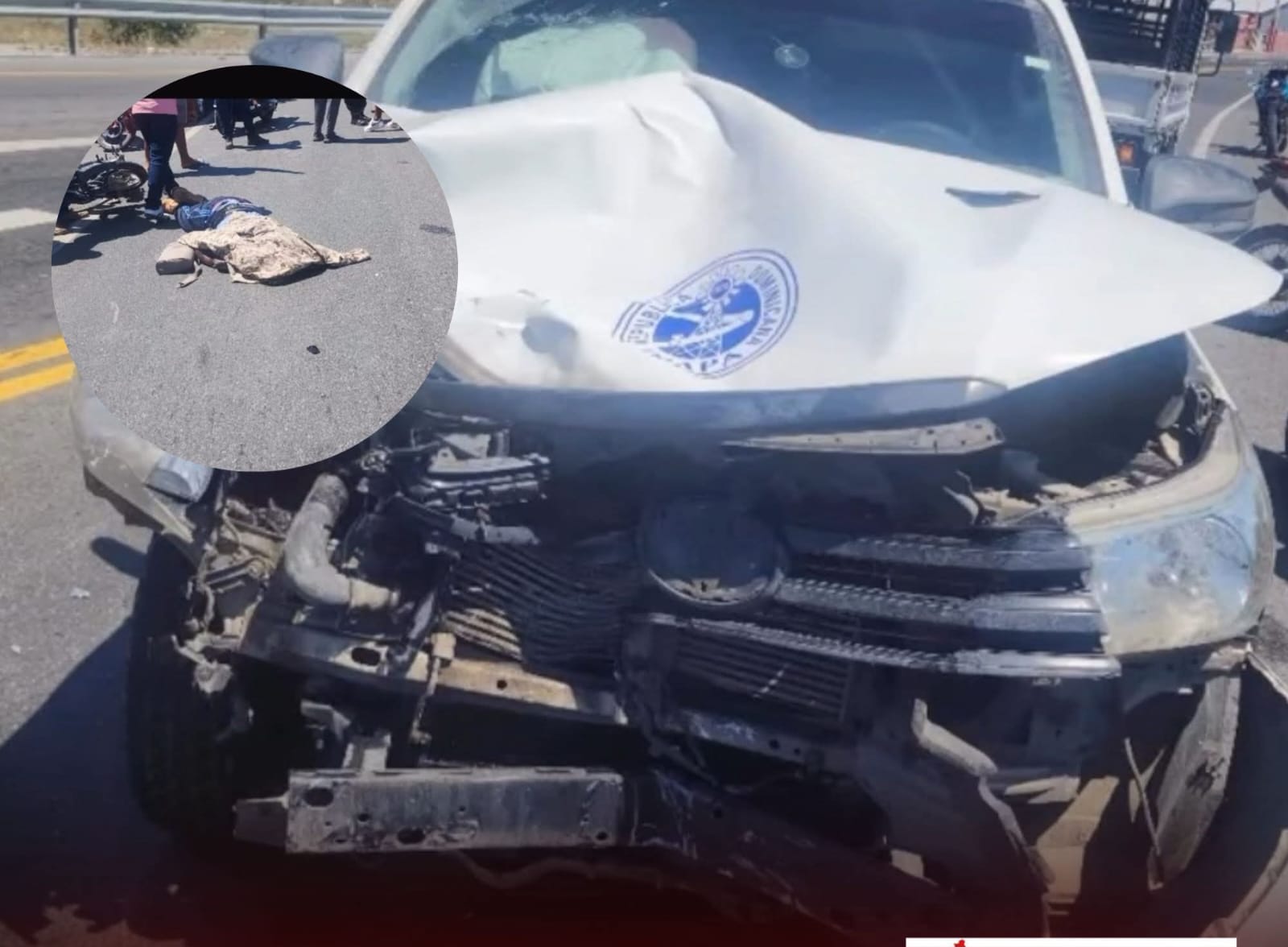 Accidente en entrada de Azua deja un fallecido y un herido