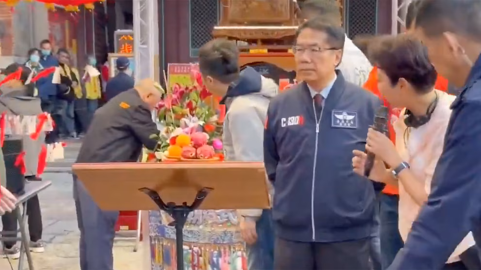 El desagradable momento que vivió el presidente de Taiwán