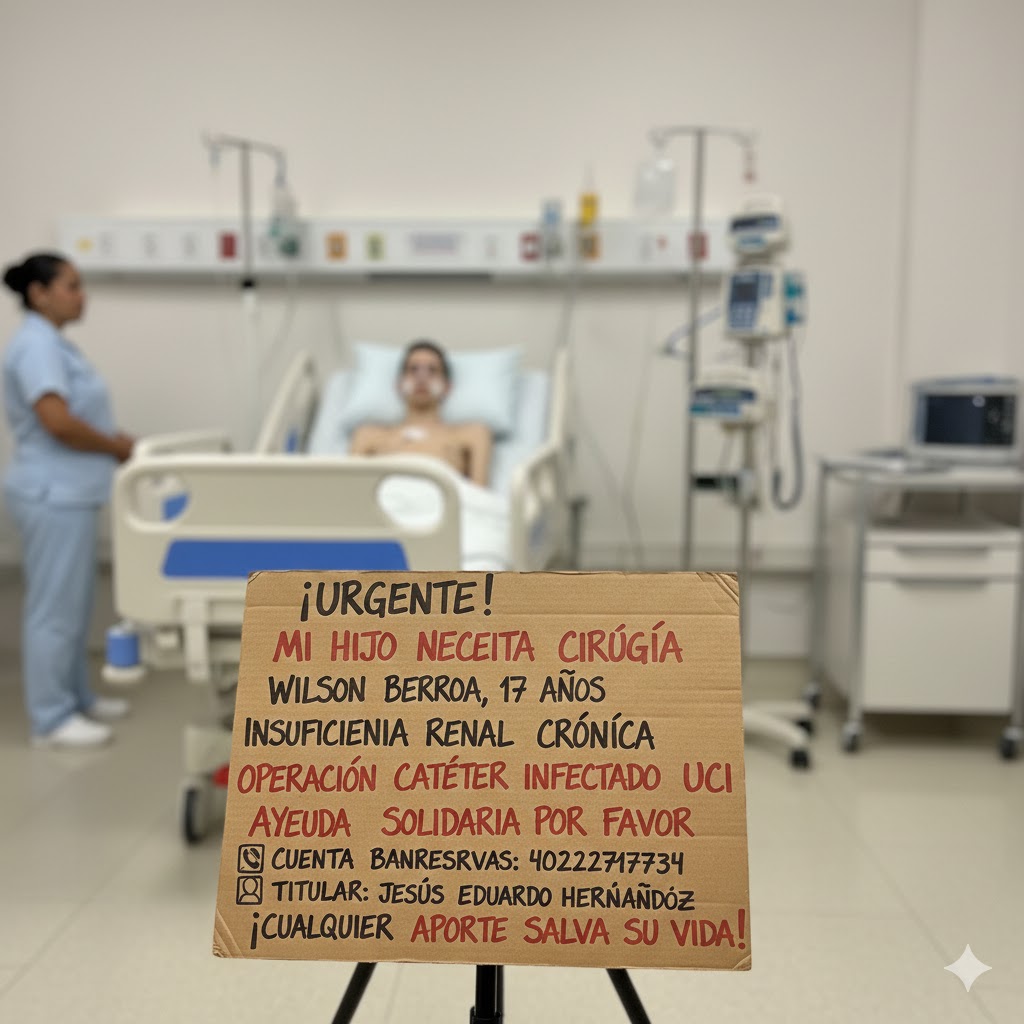 Madre solicita ayuda para operación de su hijo ingresado