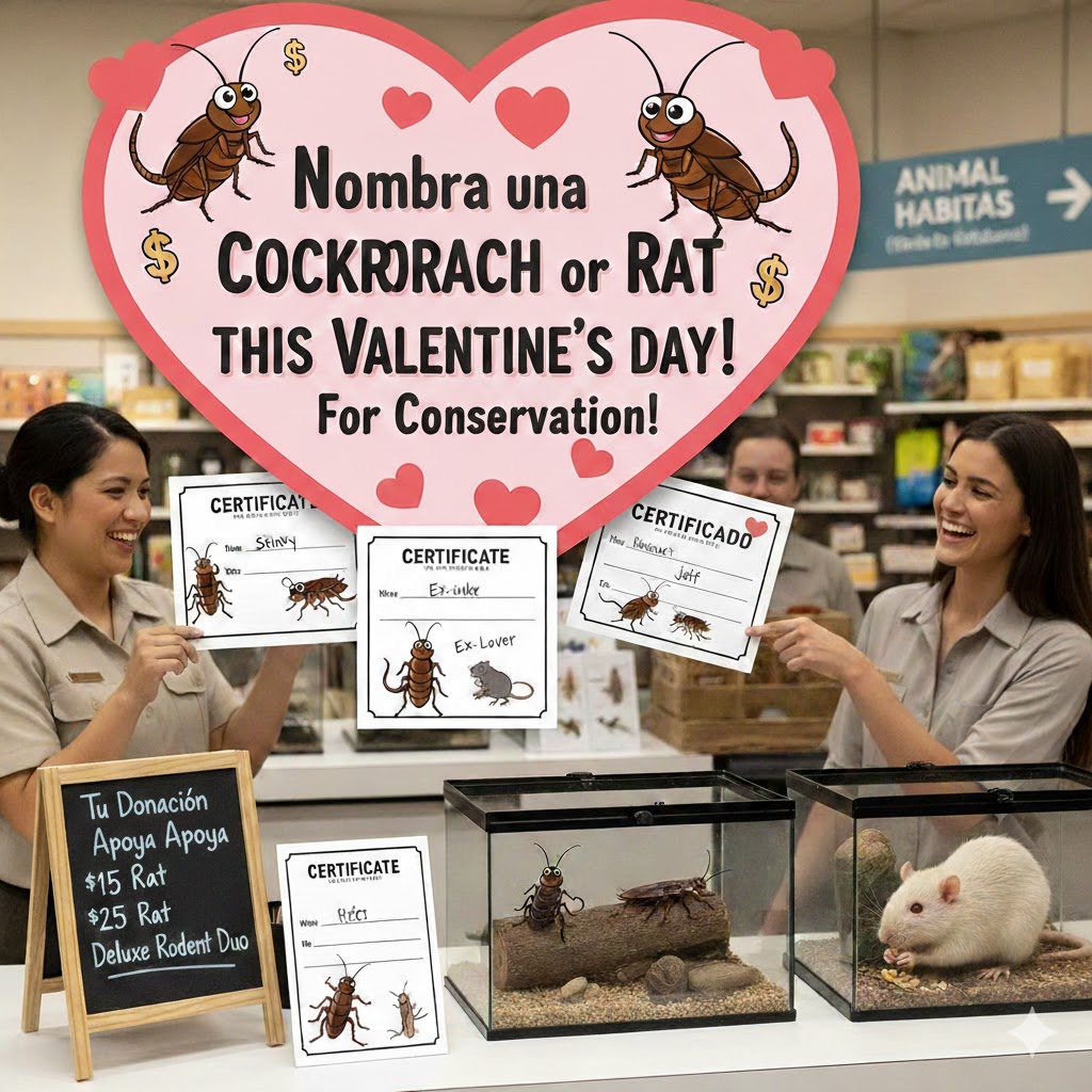 zoológicos de EE. UU. permiten “nombrar” cucarachas y ratas por San Valentín para apoyar la conservación