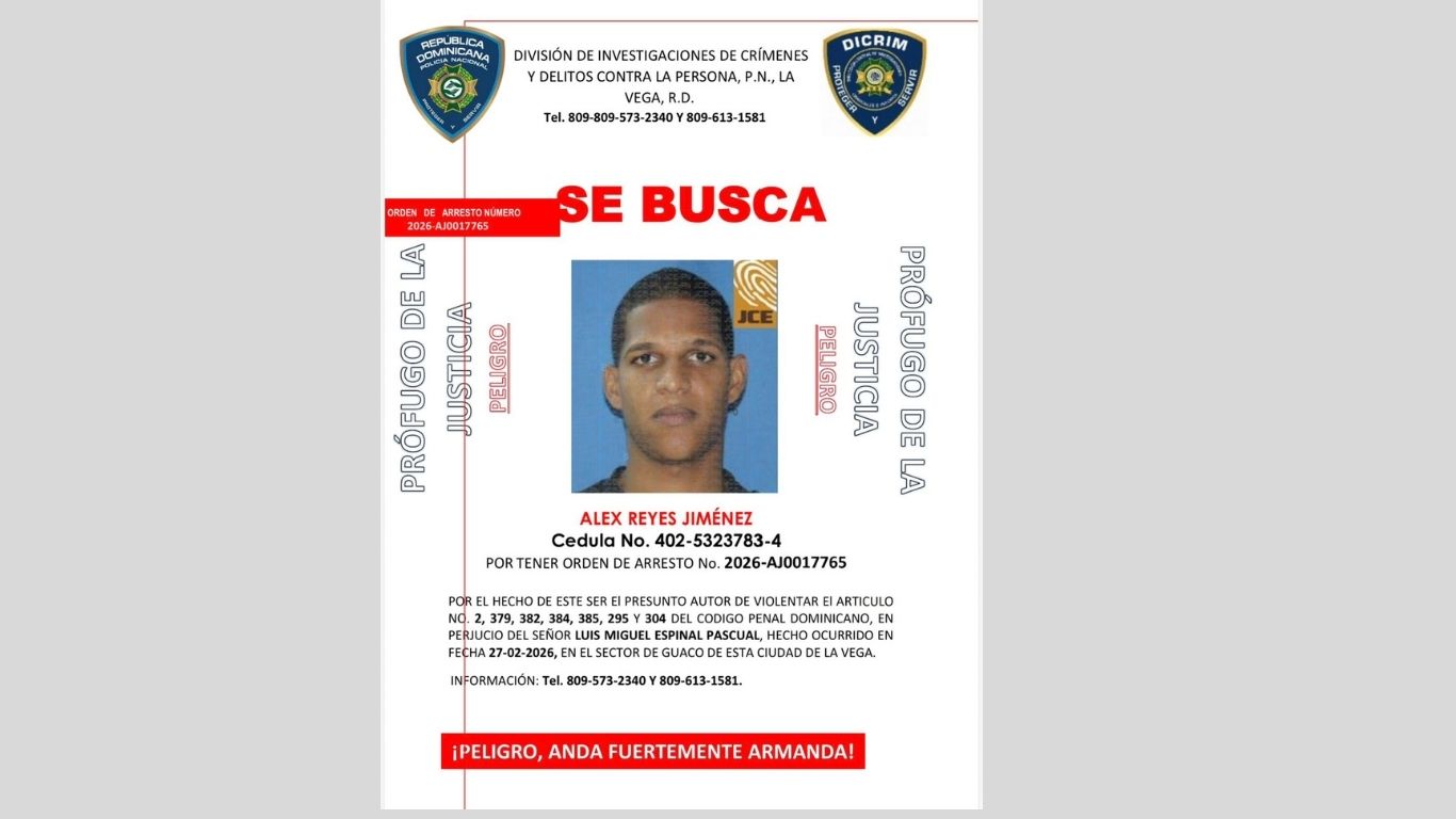 Policía busca a hombre acusado de violar varios artículos