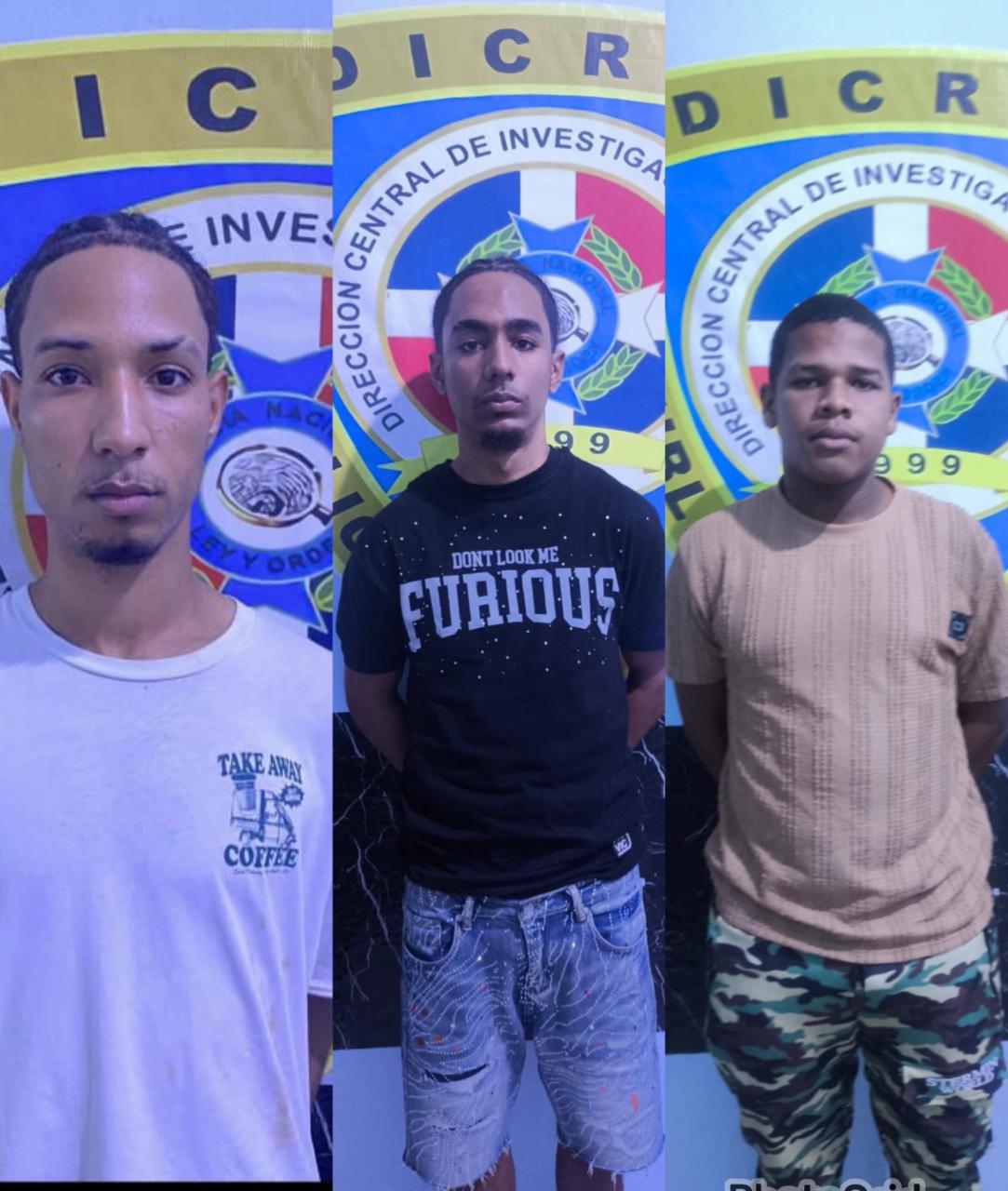 Policía apresa tres hombres vinculados a muerte de una mujer y herir a otras cinco