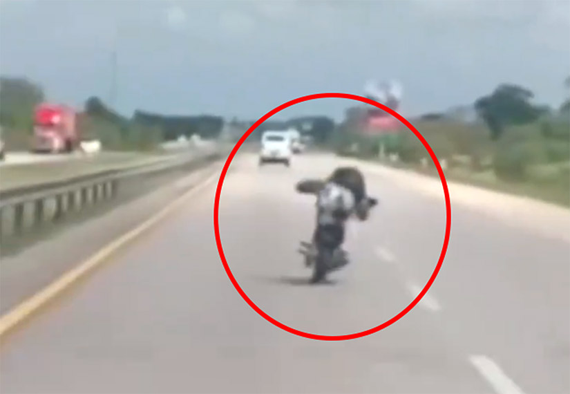 Video capta impactante suceso con motorista en la Autovía del Este