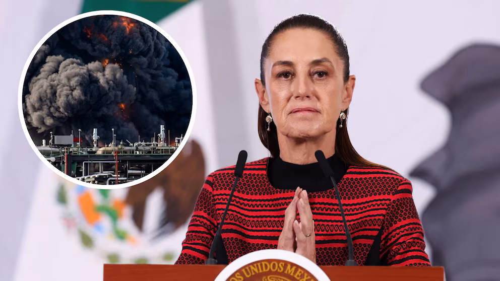 Sheinbaum asegura que incendio en Refinería Dos Bocas