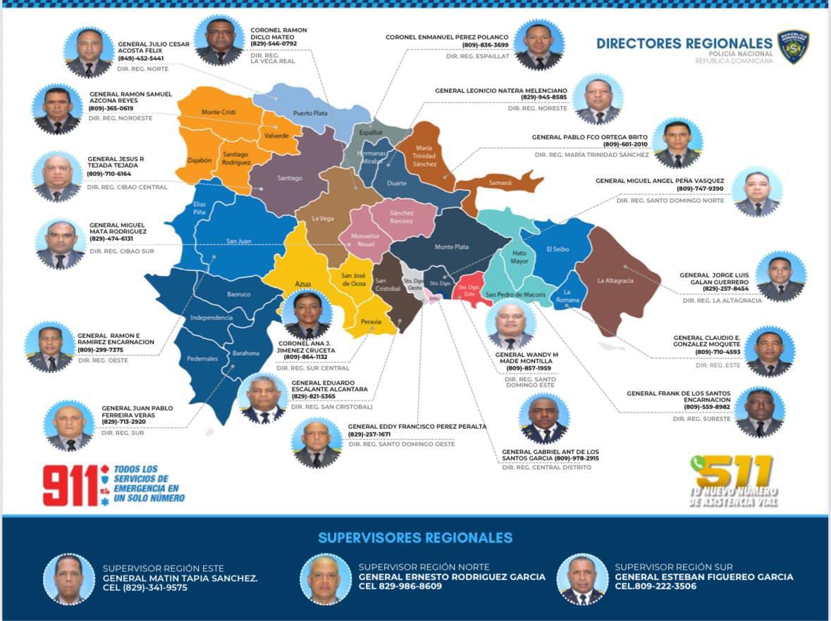 Policía Nacional publica mapa interactivo con contactos