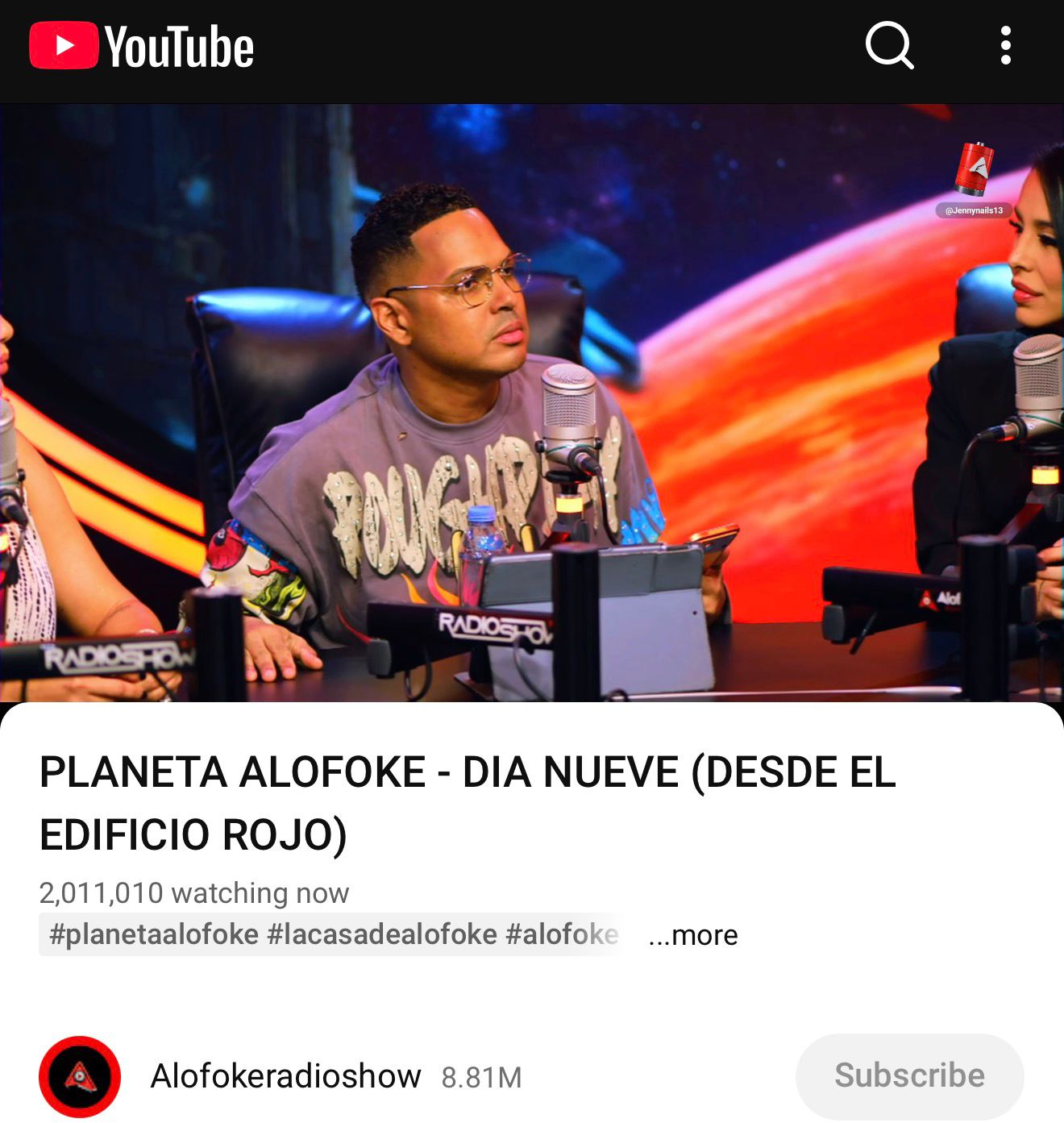 Alofoke Radio Show supera 2 millones en regreso especial desde Planeta Alofoke