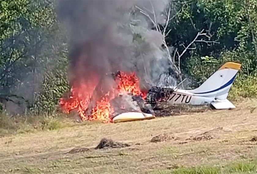 Avioneta se precipita en Dajabón; piloto y copiloto heridos
