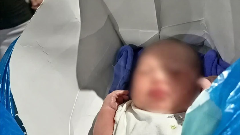Bebé encontrado en caja ya está a salvo en manos de Conani
