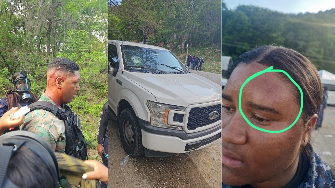 Tres policías y un capitán del Ejército resultan heridos