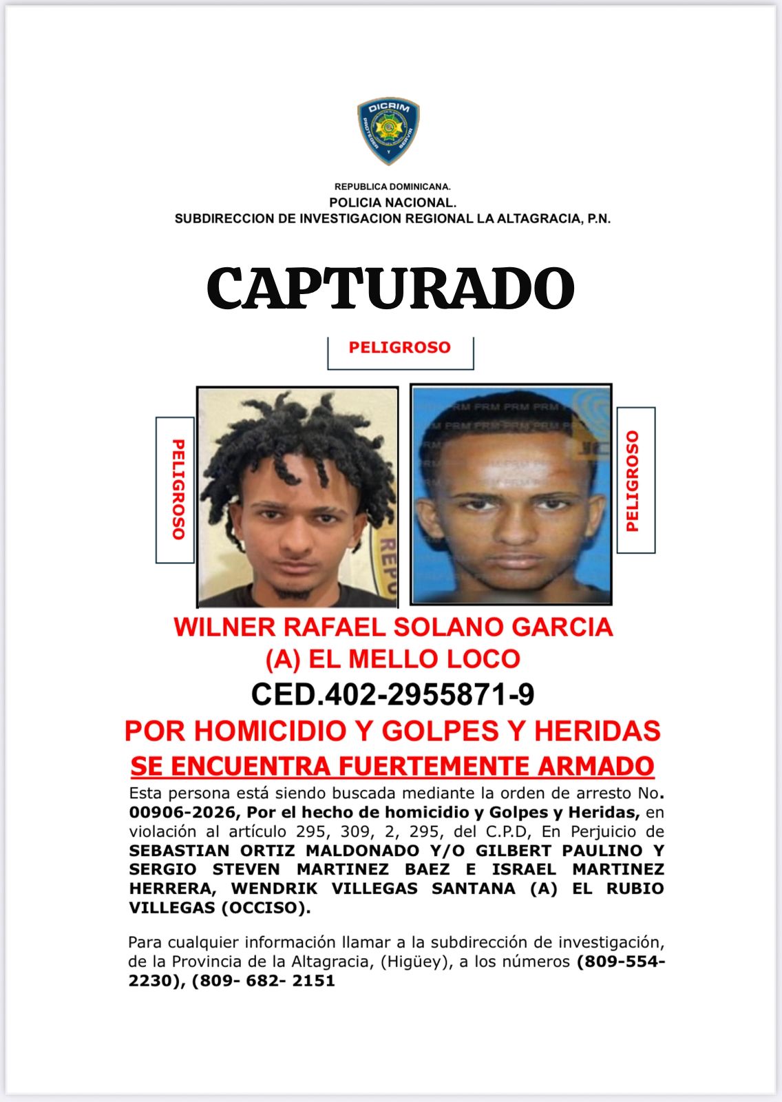 Deportan a “El Mello Loco” y “El Mello Sangriento”