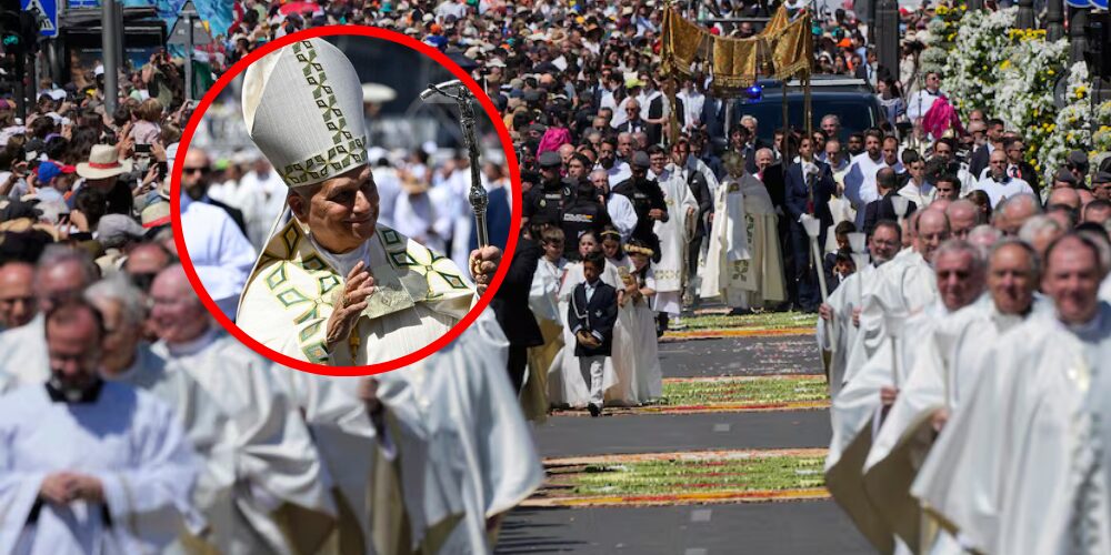 León XIV preside la procesión del Corpus Christi en Madrid