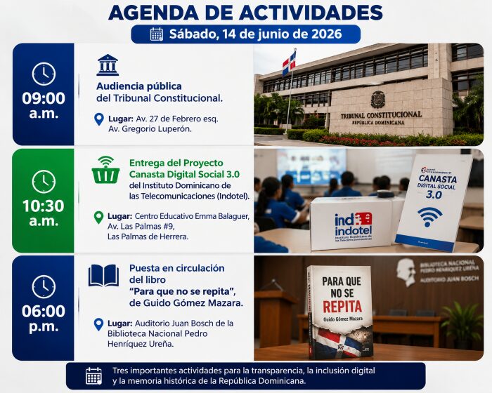 Agenda del día: miércoles 17 de junio de 2026
