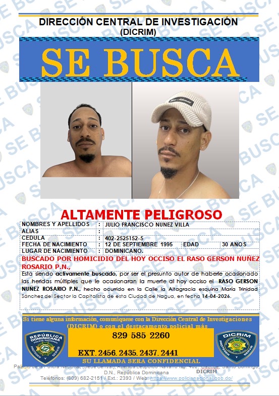 Policía activa búsqueda de hombre señalado como autor de...