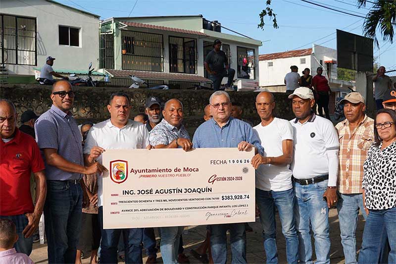 Ayuntamiento de Moca inicia simultáneamente nuevas obras del Presupuesto Participativo en Los López y La Saona