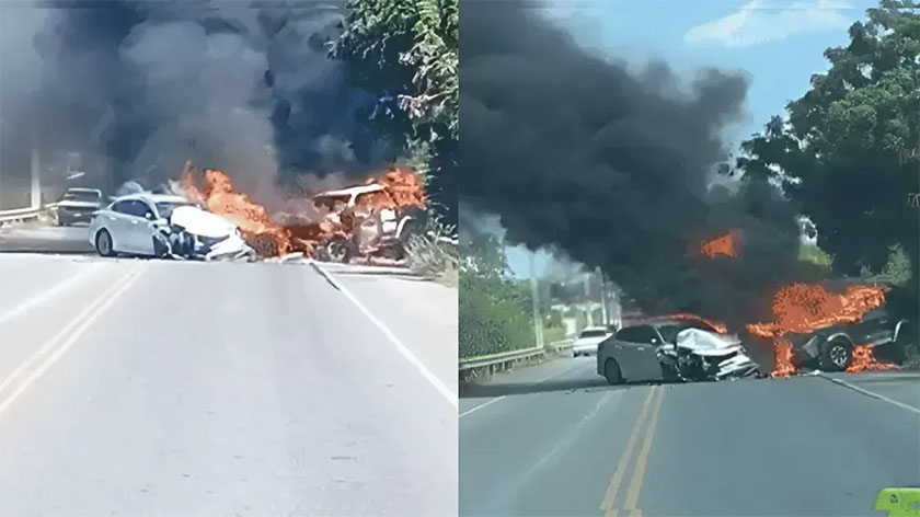 Dos vehículos involucrados en siniestro en carretera Sánchez de Baní