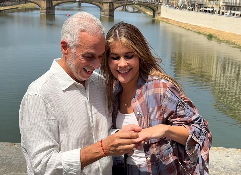 Dolphy Peláez anuncia su compromiso con Nabij Khoury