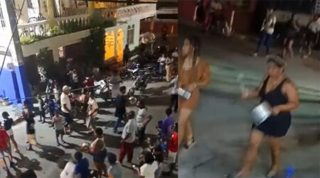 Comunitarios realizan cacerolazo frente a destacamento, por caso de joven en Herrera