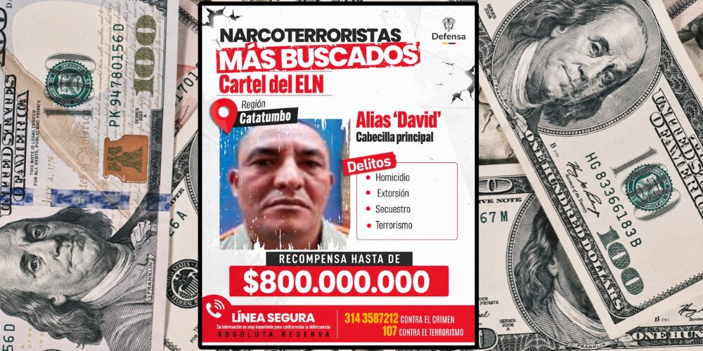Ofrecen hasta 270.000 dólares por información sobre un jefe de la guerrilla en Colombia