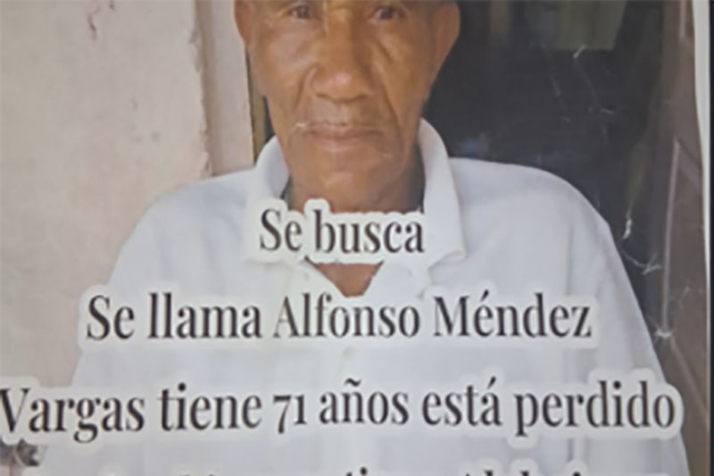 Familia busca a Alfonso Méndez de 67 años, desaparecido desde el jueves