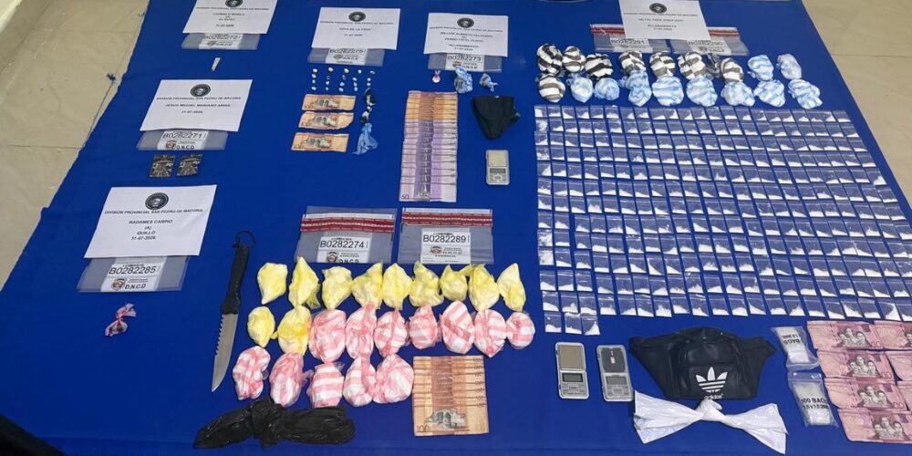 Apresan 5 personas y ocupan más de 4,000 gramos de diferentes drogas en el Este