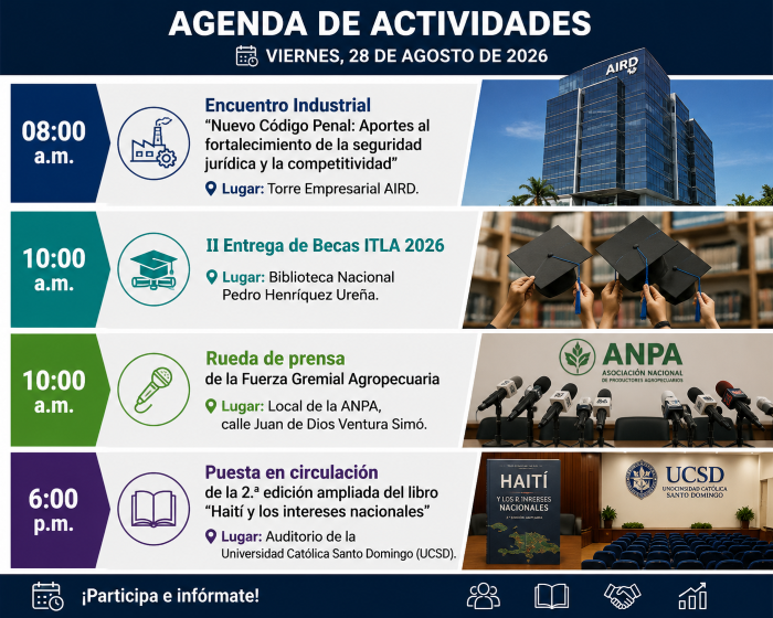 Agenda del día: jueves 3 de septiembre de 2026