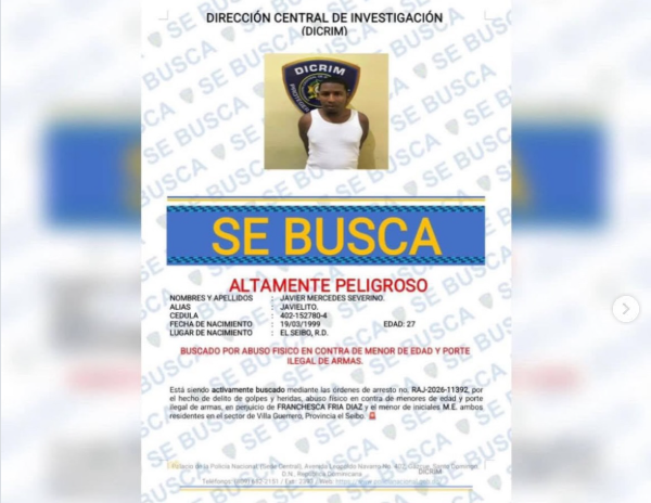 DICRIM busca a hombre acusado de agredir sexualmente a una menor en El Seibo