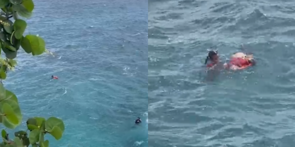 Bomberos intentan recuperar cadáver en el mar Caribe frente a la Av. España