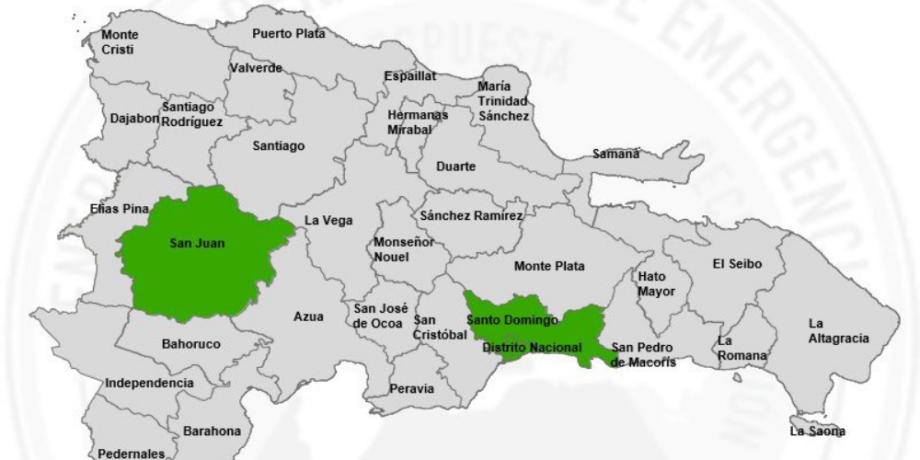 COE mantiene alerta verde sobre 2 provincias y el DN por onda tropical COE mantiene alerta verde sobre 2 provincias y el DN por onda tropical