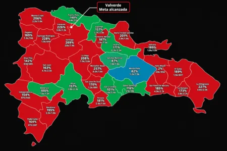 Valverde se convierte en la vigésima segunda provincia en alcanzar meta de Dominicanos Primero Valverde se convierte en la vigésima segunda provincia en alcanzar meta de Dominicanos Primero